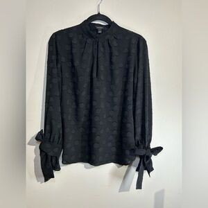 Ann Taylor Black Polka Dot Blouse